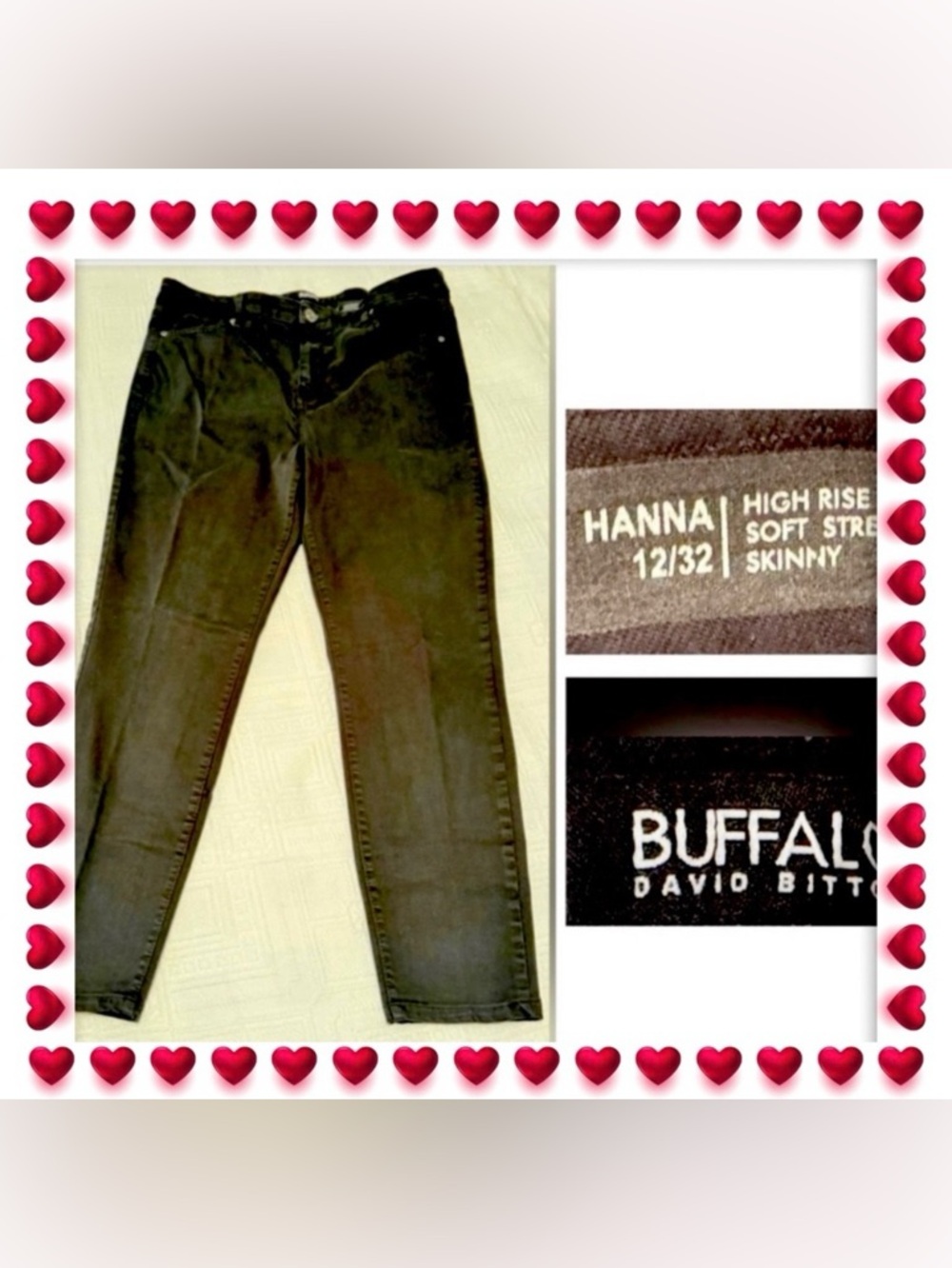 Jeans - Buffalo denim - black - size 12/32 - no flaws - gently used - stretch